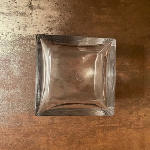 4” Clear Glass Square Vase/Candle Holder - Picture 3 of 4